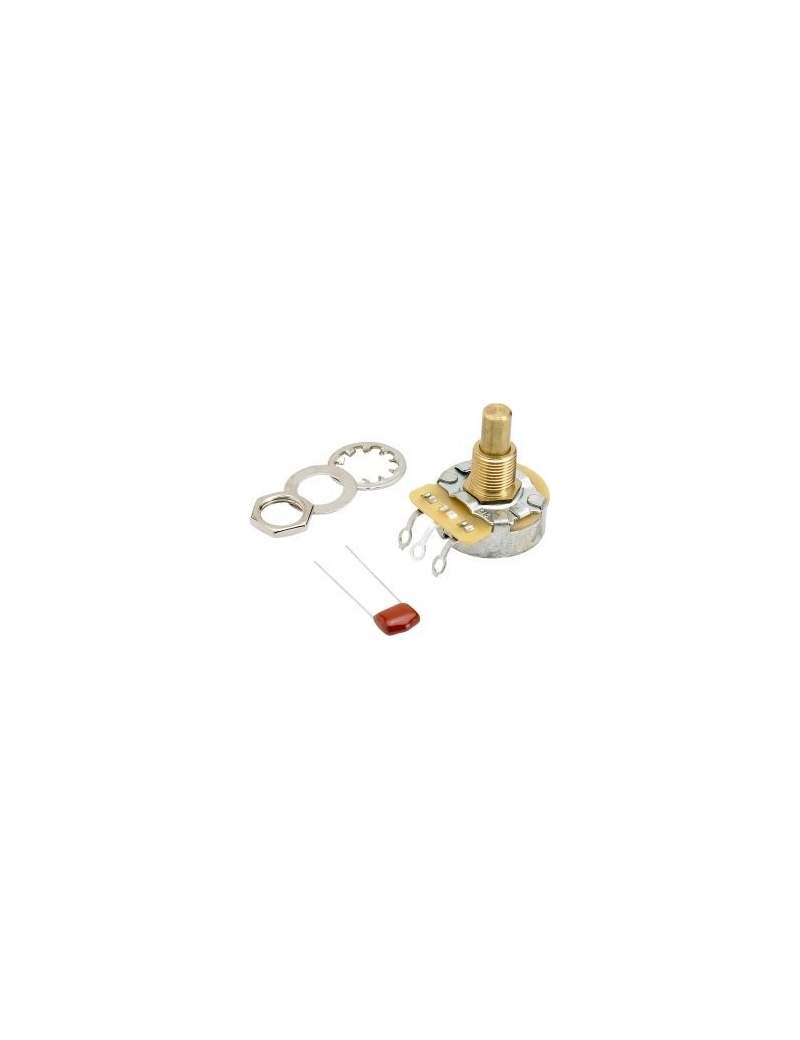 POTENCIÓMETRO 250K FENDER NO LOAD PUNTA SÓLIDA GUITARRA /BAJO TONO BASE 24mm/LARGO 18mm CON CAPACITADOR 022MF UNIDAD