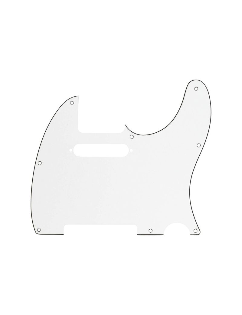 GOLPEADOR ELÉCTRICA FENDER ORIGINAL TELECASTER 8-ORIFICIOS MOUNT MULTI-PLY PARCHMENT 3 CAPAS PARCH-NEGRO-PARCH 991375000