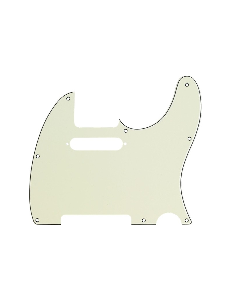 GOLPEADOR ELÉCTRICA FENDER ORIGINAL TELECASTER 8-ORIFICIOS MOUNT MULTI-PLY MINT GREEN 3 CAPAS MINT G-NEGRO-MINT G 992154000