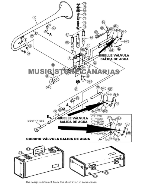 MUELLE PARA LA VÁLVULA DE SALIDA DE AGUA YAMAHA YTR2310 A3341171