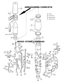 ABRAZADERA CLARINETE YAMAHA PLATEADA CL26 M0143031