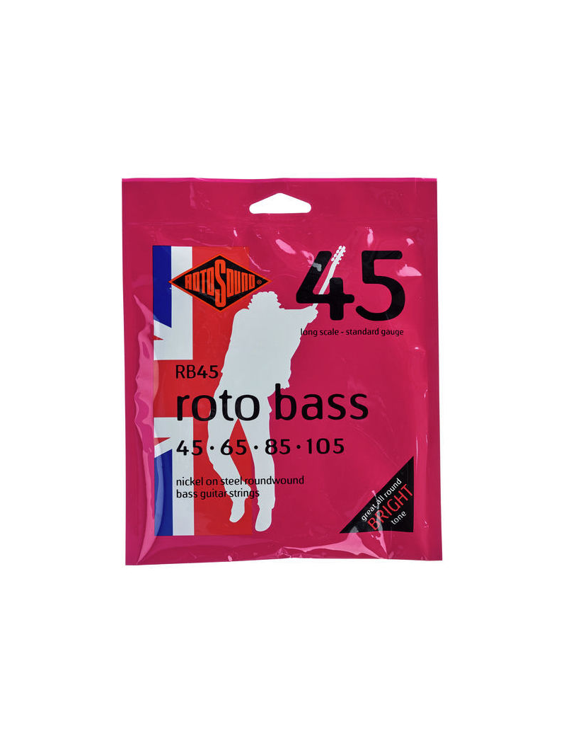 CUERDA BAJO ELÉCTRICO ROTOSOUND RB45 45-105 E- BASS NICKEL JUEGO