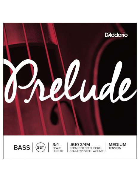 CUERDA CONTRABAJO D'ADDARIO PRELUDE ORCHESTRAL J610 3/4M TENSIÓN MEDIA JUEGO 478DC200