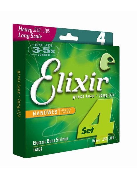 CUERDA BAJO ELÉCTRICO ELIXIR 14102 050-105 JUEGO