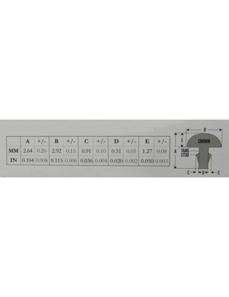 TRASTES BAJO DUNLOP CORTADOS JUEGO DE 24 6110