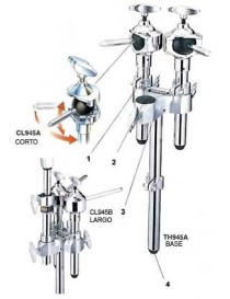 SOPORTE BRAZO TOM YAMAHA CL945B DE ABRAZADERA Y BOLA,VARA CORTA