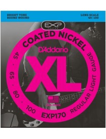 CUERDA BAJO ELÉCTRICO D'ADDARIO EXP-170 45-100 NEW COATED JUEGO