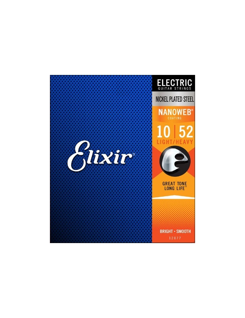 CUERDA ELÉCTRICA ELIXIR12077 10-52 NANOWEB ANTI-RUST JUEGO