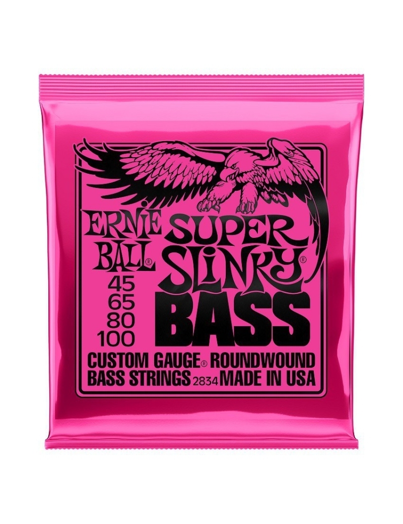 CUERDA BAJO ELÉCTRICO ERNIE BALL 2834 45-100 SLINKY ENTORCHADO REDONDO SUPER JUEGO