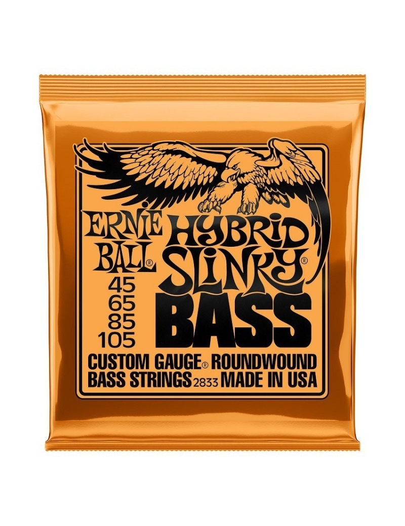 CUERDA BAJO ELÉCTRICO ERNIE BALL 2833 45-105 SLINKY ENTORCHADO REDONDO HYBRID JUEGO