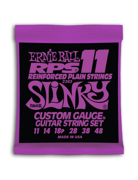 CUERDA ELÉCTRICA ERNIE BALL 2242 11-48 SLINKY PLAIN REFORZADAS RPS JUEGO