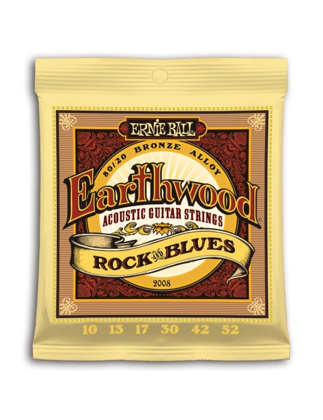 CUERDA ACÚSTICA ERNIE BALL 2008 10-52 EARTHWOOD BRONZE ROCK & BLUES JUEGO