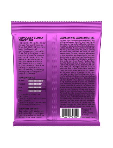 CUERDA ELÉCTRICA ERNIE BALL 2220 11-48 SLINKY PURPLE JUEGO