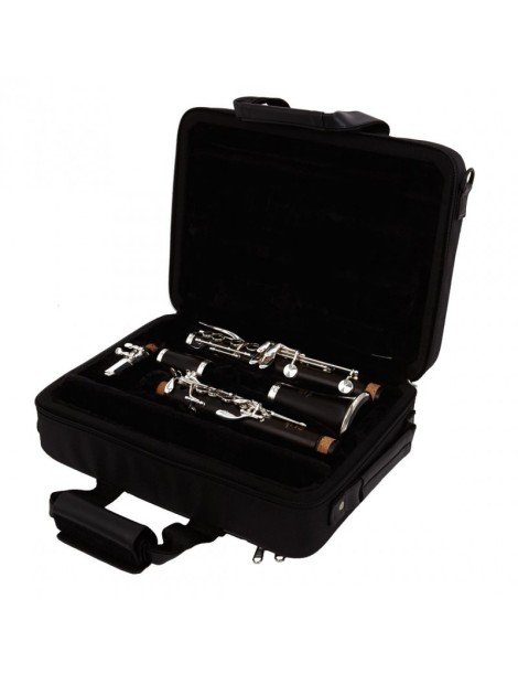 CLARINETE YAMAHA YCL-450 MADERA DE GRABADILLO , LLAVES PLATEADAS COMPLETO CON ESTUCHE.