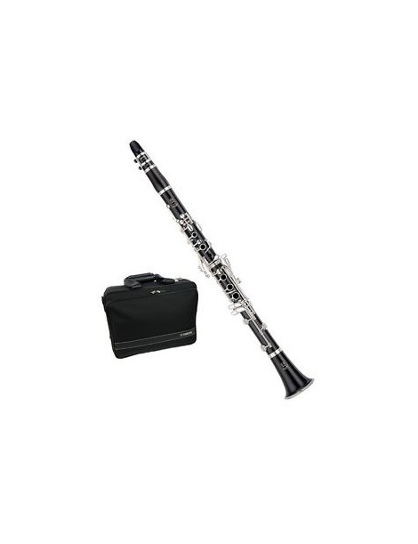 CLARINETE YAMAHA YCL-450 MADERA DE GRABADILLO , LLAVES PLATEADAS COMPLETO CON ESTUCHE.