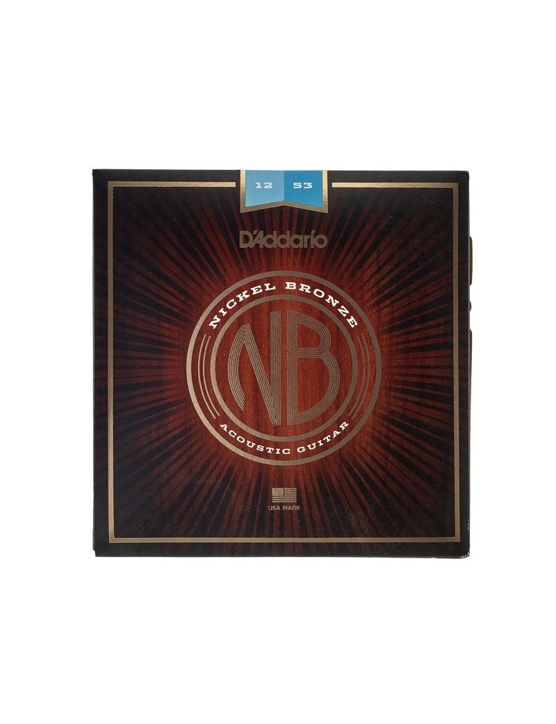 CUERDA ACÚSTICA D'ADDARIO NB1253 12-53 NICKEL BRONZE LIGHT JUEGO