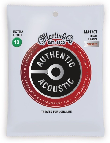 CUERDA ACÚSTICA MARTIN MA170T 010-047 EXTRA LIGHT LIFESPAN JUEGO (LARGA DURACIÓN)