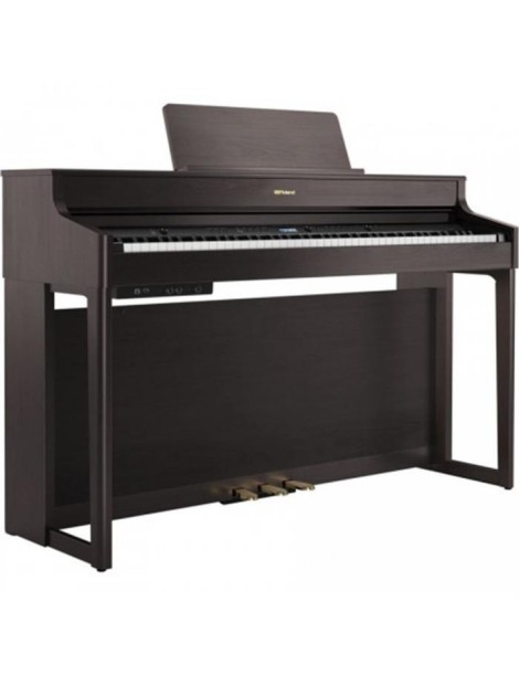 PIANO ROLAND CONTRAPESADO HP702DR CON MUEBLE TRIPLE PEDALERA PALISANDRO BLUETOOTH