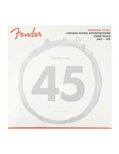 CUERDA BAJO ELÉCTRICO FENDER 7150M 045-105 NICKEL JUEGO