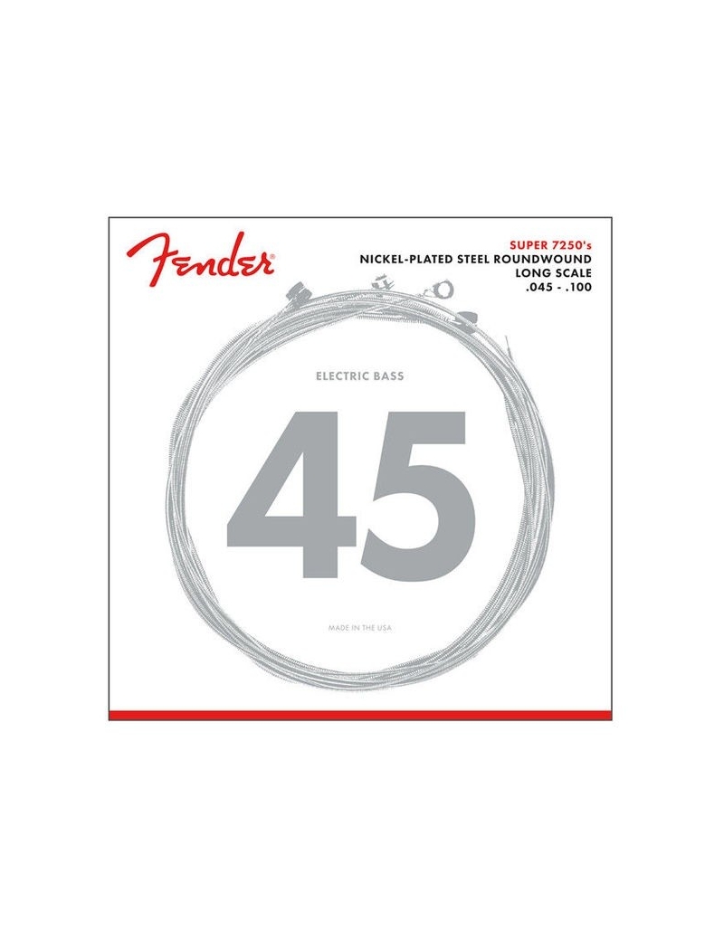 CUERDA BAJO ELÉCTRICO FENDER 7250ML 45-100 NICKEL PLATED STEEL JUEGO 737250405