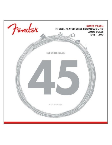 CUERDA BAJO ELÉCTRICO FENDER 7250ML 45-100 NICKEL PLATED STEEL JUEGO 737250405