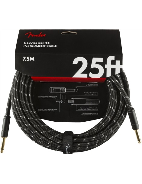 CABLE JACK M - JACK M 7,5 METROS FENDER DELUXE COLOR TWEED NEGRO 0990820075