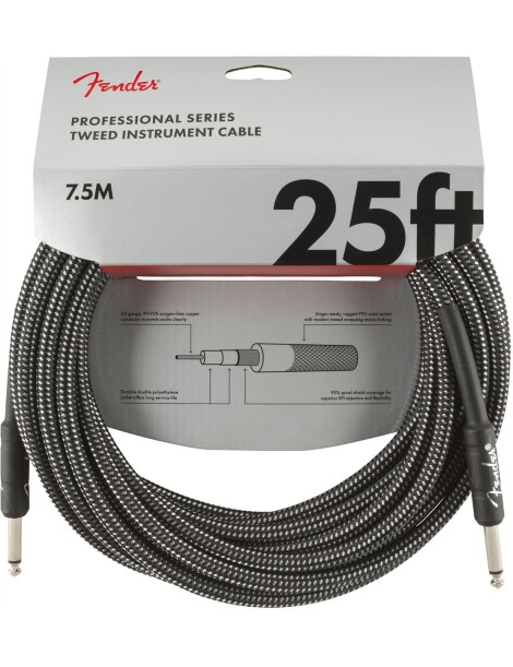 CABLE JACK M - JACK M 7,5 METROS FENDER PROFESIONAL COLOR TWEED GRAY 0990820071