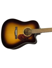 GUITARRA ACÚSTICA FENDER 4/4 RECORTADA CD-140SCE WN SB SUNBURST CON PREVIO Y FUNDA 0970213332
