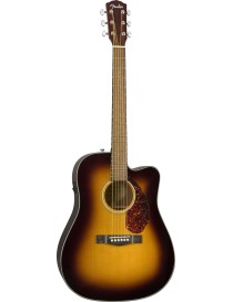 GUITARRA ACÚSTICA FENDER 4/4 RECORTADA CD-140SCE WN SB SUNBURST CON PREVIO Y FUNDA 0970213332