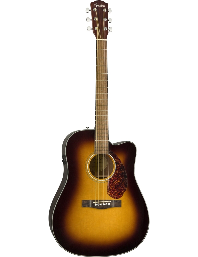 GUITARRA ACÚSTICA FENDER 4/4 RECORTADA CD-140SCE WN SB SUNBURST CON PREVIO Y FUNDA 0970213332