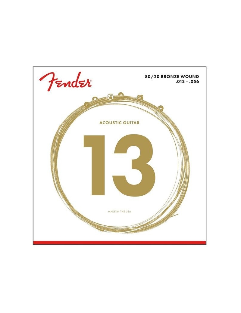 CUERDA ACÚSTICA FENDER 70M 13-56 BRONZE MEDIUM JUEGO 730070408