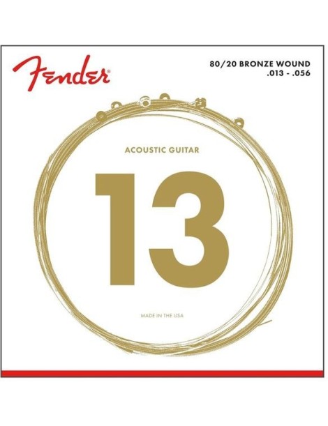 CUERDA ACÚSTICA FENDER 70M 13-56 BRONZE MEDIUM JUEGO 730070408