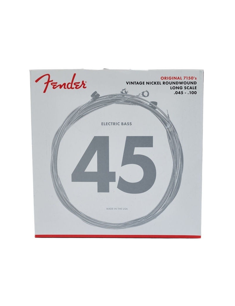 CUERDA BAJO ELÉCTRICO FENDER 7150ML 45-100 PURE NICKEL JUEGO 737150405