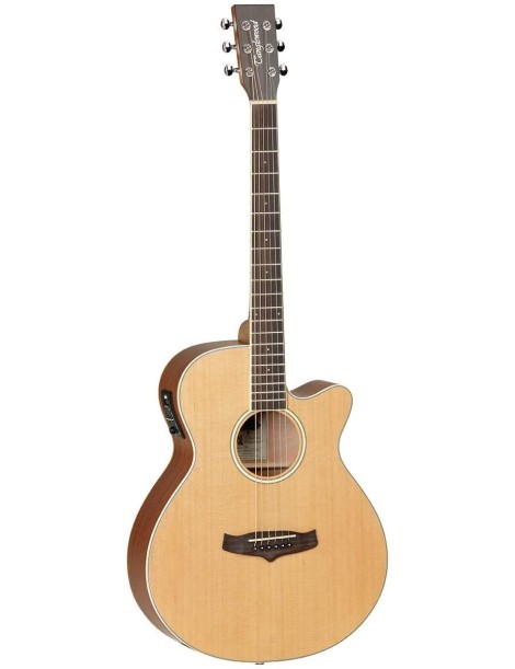 GUITARRA ACÚSTICA TANGLEWOOD 4/4 RECORTADA TW9 SUPER FOLK SATINADO NAT CON PREVIO