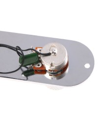 POTENCIÓMETRO PLACA CROMADA CON SELECTOR CAMBIO PASTILLAS TIPO TELECASTER