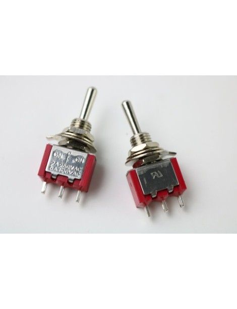 Interruptor On-Off-On Rojo