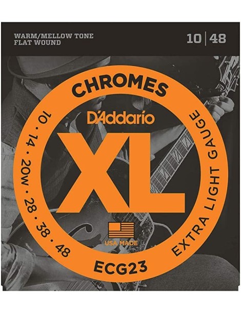 CUERDA ELÉCTRICA D'ADDARIO ECG-23 10-48 PULIDAS JAZZ EXTRA LIGHT JUEGO CUERDA ELÉCTRICA D'ADDARIO ECG-23 10-48 PULIDAS JAZZ EXTRA LIGHT JUEGO