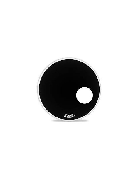PARCHE EVANS RESONANTE EQ3 NEGRO CON ORIFICIO BD22RB BOMBO 22"