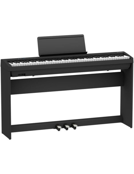 PIANO ROLAND CONTRAPESADO FP-30X 88 TECLAS NEGRO+ MUEBLE KSC-70+TRIPLE PEDALERA KPD-70