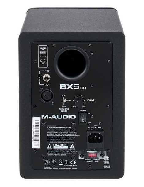 ALTAVOZ MONITOR ACTIVO M- AUDIO STUDIOPHILE BX5 D3X BIAMPLIFICADO 100W.ALTAVOZ 5" PAREJA