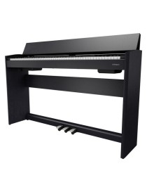 PIANO ROLAND CONTRAPESADO F701-CB CON MUEBLE TRIPLE PEDALERA NEGRO
