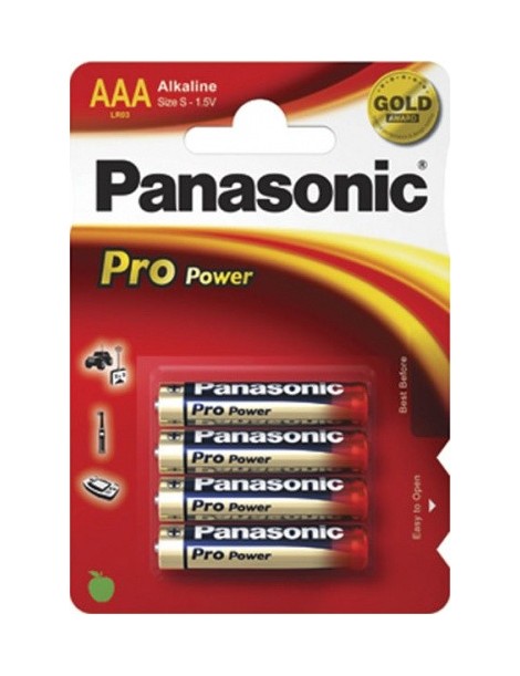 PILA PANASONIC 1,5V BLISTER DE 4 UNIDADES LR03/AAA