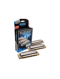 ARMÓNICA SET 3 HOHNER BLUES HARP TONALIDAD LA-DO-SOL