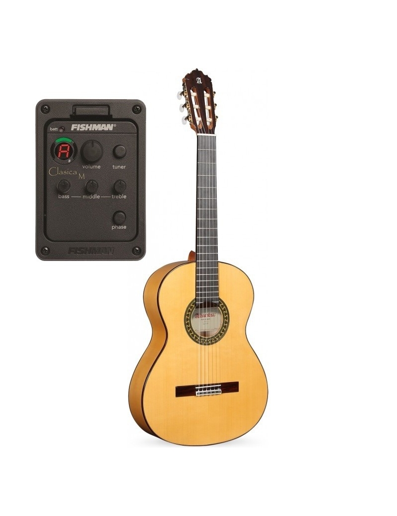 GUITARRA CLÁSICA FLA ALHAMBRA 4/4 5F CON GOLPEADOR PREVIO FISHMAN E1