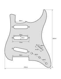 GOLPEADOR ELÉCTRICA TIPO STRATOCASTER GRIS PERLADO CON TAPA TRASERA