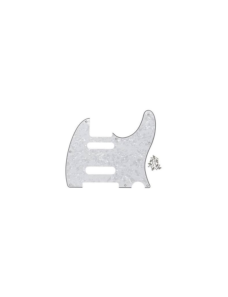 GOLPEADOR ELÉCTRICA TIPO MODELO TELECASTER BLANCO PERLADO 3 CAPAS BLANCO-NEGRO-BLANCO