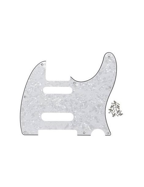 GOLPEADOR ELÉCTRICA TIPO MODELO TELECASTER BLANCO PERLADO 3 CAPAS BLANCO-NEGRO-BLANCO GOLPEADOR ELÉCTRICA TIPO MODELO TELECASTER BLANCO PERLADO 3 CAPAS BLANCO-NEGRO-BLANCO