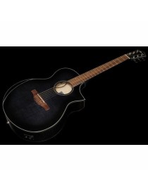 GUITARRA ACÚSTICA IBANEZ 4/4 RECORTADA AEWC400TKS CON PREVIO SUNBURST NEGRO