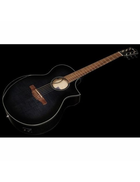 GUITARRA ACÚSTICA IBANEZ 4/4 RECORTADA AEWC400TKS CON PREVIO SUNBURST NEGRO