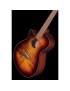 GUITARRA ACÚSTICA IBANEZ 4/4 RECORTADA AEG70LTIH CON PREVIO TIGER BURST ZURDA
